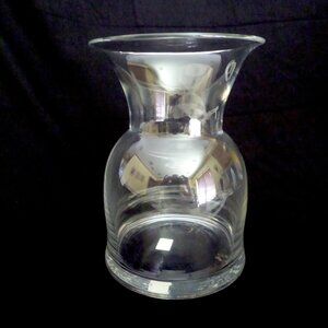 NEW 10.25” CRATE & BARREL LARGE GLASS FLOWER BOUQUET VASE